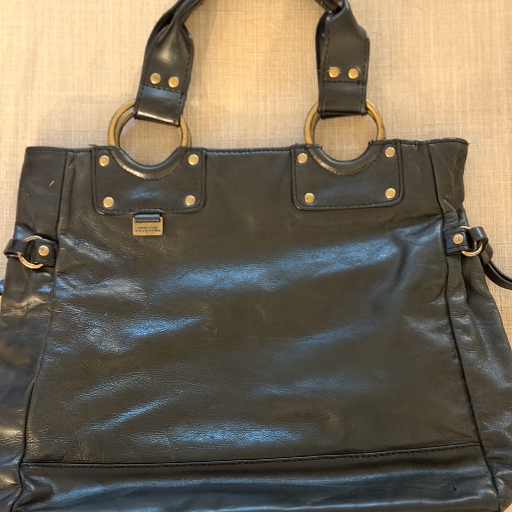 Kenneth Cole Reaction Black Tote with Gold Accents
